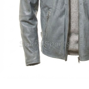 Chaqueta de Cuero Personalizada para Hombre, de Alta Calidad, Impermeable, Estilo Bomber Clásico, Hecha en Pakistán - Product Image 4