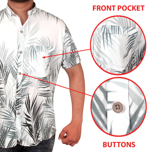 Chemise Hawaïenne Décontractée d'Été pour Homme, Tissu Imprimé Personnalisé, Respirante, Séchage Rapide, Légère, Écologique, Idéale pour les Vacances à la Plage - Product Image 5