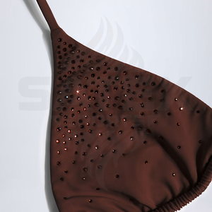 ชุดบิกินี่ 2 ชิ้นสำหรับผู้หญิง ชุดว่ายน้ำแบบดันทรง มีโลโก้ด้านหน้า เป็นมิตรกับสิ่งแวดล้อม แห้งเร็ว เหมาะสำหรับใส่ไปชายหาด - Product Image 4