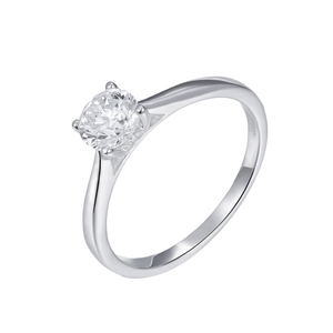 Bague en argent 925 avec diamant Moissanite, taille princesse et ronde, pour fiançailles et mariage, pour femme - Product Image 5