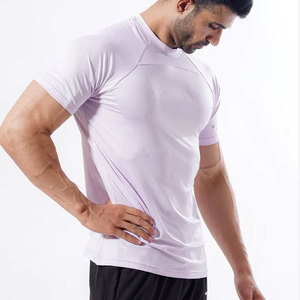 Camiseta Deportiva de Alta Calidad, 180 Gramos, Ecológica, Transpirable, de Manga Corta, Color Sólido, Secado Rápido, para Hombre, Verano, Deportes, Gimnasio - Product Image 5