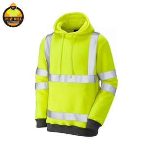 Sweat-shirt à capuche de sécurité réfléchissant pour ouvrier du bâtiment, doublure polaire chaude pour l'hiver, haute visibilité - Product Image 6