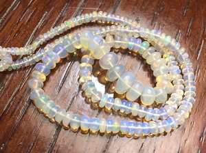 Perles Rondelles d'Opale Éthiopienne Naturelle, Lisses, Non Traitées, pour la Fabrication de Bijoux DIY - Product Image 4