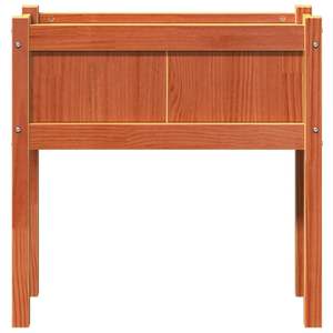 Ensemble de 2 jardinières en bois de pin massif brun moyen, pots à fleurs et jardinières - Product Image 6