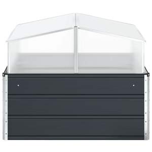 Jardinera de Acero Galvanizado Antracita de 39.37 X 39.37 X 30.31 cm para Jardines, Invernaderos y Habitaciones - Product Image 5