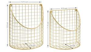Cestas de hierro, cestas metálicas, cestas de almacenamiento de hierro, cestas de alambre de hierro, cestas de hierro para frutas, cestas de hierro para verduras, cestas de hierro para cocina - Product Image 5