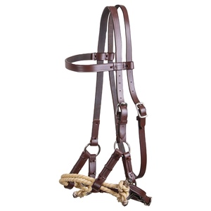 Vente en gros de bride de luxe en cuir véritable indien corde en nylon durable de haute qualité décorations d'animaux colorés pour chiens - Product Image 1