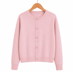 HMR Sisterhood Sorority Acrylic Crochet Knitted Outfit Plain Sweaters Buttons <b>Fluffy</b> Cropped <b>Cardigans</b> <b>Women</b> - Product Image 5