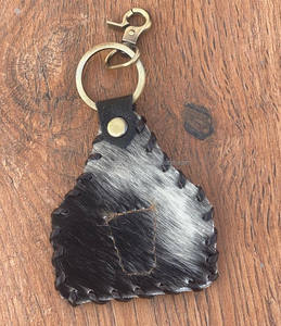 Nuevo llavero cosido de cuero con estilo occidental para ocultar el pelo, gran oferta, llaveros de cuero genuino, llavero de lujo de cuero con forma única - Product Image 6