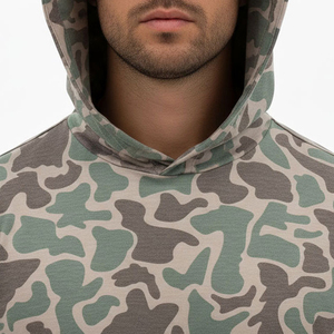 Sudadera con Capucha de Pesca de Manga Larga para Hombre, Camuflaje, Marca Personalizada, Protección Anti-UV, Impresión por Sublimación, 100% Poliéster, UPF 50, 140 - Product Image 5