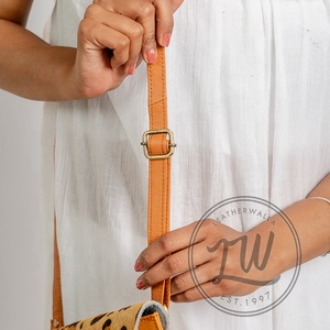 New Hot Selling Western Style Recycled Genuine Leather Bags Multi Color Handmade Leopard Women <b>Shoulder</b> <b>Sling</b> Bag - Product Image 6