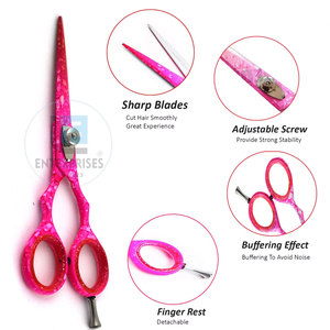 กรรไกรตัดผมสแตนเลสสำหรับช่างมืออาชีพ สำหรับคนถนัดขวา น้ำหนักเบา - Product Image 4