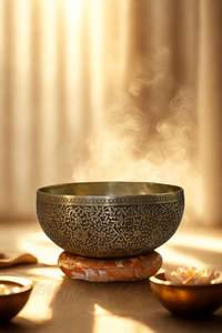 Bol chantant luxueux en laiton pour la décoration des temples, la méditation, la thérapie et une expérience sonore divine - Product Image 3