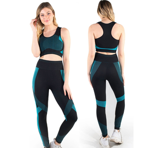 New Arrival Premium Quality Women's Yoga Set for Breathable 2-Piece <b>Flared</b> <b>Leggings</b> Sleeveless Bra Custom Design - Product Image 4