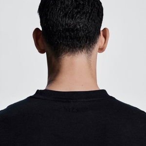 T-shirts vierges en coton de haute qualité pour hommes, col rond, taille américaine, personnalisables avec logo OEM, vente en gros, impression sur mesure - Product Image 6