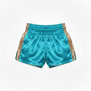 Pantalones Cortos de Muay Thai Personalizados con Lentejuelas, Cintura Elástica, Satén Plateado, Pantalones de Entrenamiento con Paneles Laterales Brillantes, Ropa de Boxeo Profesional - Product Image 6