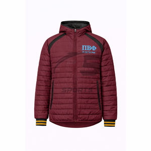 Chaqueta acolchada personalizada para fraternidad griega, chaqueta acolchada de invierno con logotipo bordado, fabricante de ropa griega al por mayor OEM - Product Image 1