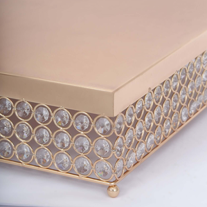 Base para Pastel de Metal Cuadrada con Diseño de Cristal al Mejor Precio - Product Image 2