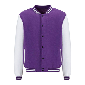 <b>Men's</b> Stylish Canvas Varsity <b>Jacket</b> Custom Logo Winter Sportswear Stand Collar Wholesale <b>Baseball</b> Letter Sublimation <b>Jacket</b> - Product Image 1