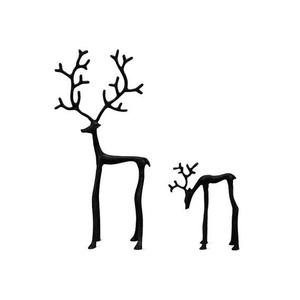 Ornement de cerf en aluminium métallique de style nordique de luxe, taille et couleur personnalisables, réutilisable, décoration de fête contemporaine - Product Image 4