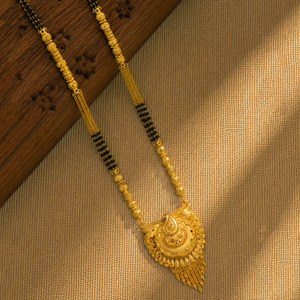 Joyería Tradicional India de Oro Laminado de 24K al por Mayor para Bodas, Mangalsutra de Uso Diario con Acabado Dorado, Colgante Largo Mangalsutra - Product Image 2