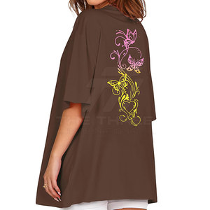 Camisetas Extra Grandes para Mujer, Ligeras, Suaves al Tacto, Ecológicas, 100% Algodón, Transpirables, de Secado Rápido, MOQ Bajo - Product Image 2