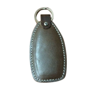 Leather Keychain Embossed Logo Laser <b>Keyring</b> 10 PCS Factory Bulk Wholesale Genuine Leather Key Holder Customized Sale - Product Image 5