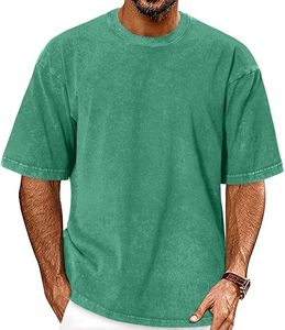 T-shirt Homme Streetwear en Jersey Uni 100% Coton, Coupe Oversize Personnalisée, Effet Délavé à l'Acide, Grammage du Tissu 230 Grammes - Product Image 4