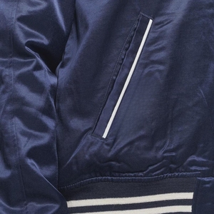Chaqueta Bomber Varsity Premium de Satén |   Chaquetas de vuelo satinadas elegantes de la edición Streetwear de Aviator Navy al por mayor |   Marca Privada - Product Image 5