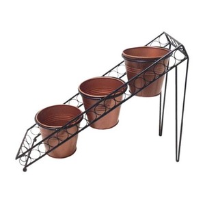 Modern Metal Plant Stand with 3 Pots Indoor Outdoor Garden Rack Minimalist Decorative Metal <b>Flower</b> Pot Holder - Product Image 1