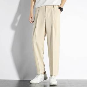 Pantalon de Costume Homme de Haute Qualité, Coupe Slim Droite, Extensible, Couleur Unie, Décontracté - Product Image 3