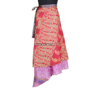 New Magic <b>Wrap</b> Reversible Skirts Rajasthani Silk <b>Wrap</b> Indian Printed Long <b>Sarong</b> Around Boho All Season <b>Wrap</b> Around Long Skirt - Product Image 6