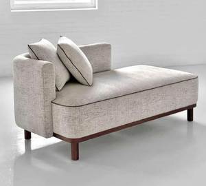 Minimalist Fabric <b>Sofa</b> <b>Bed</b> With Wooden Legs And Pillow Back For Living Room - Product Image 1