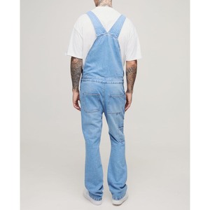 Overoles de Mezclilla para Hombre, Rotos y Desgastados, de Cintura Alta, Corte Holgado, Estilo Casual, de Pierna Recta, de Algodón, Estilo Otoñal - Product Image 6