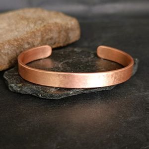 Handcrafted <b>Copper</b> Bracelet 100% Pure <b>Copper</b> <b>Bangle</b> Handmade Jewelry for Men 8mm Cuff Bracelet - Product Image 1