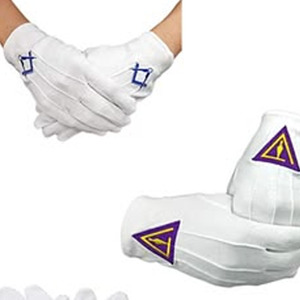 Guantes de Algodón Personalizados, Textura Lisa de Poliéster y Nailon, Banda Elástica, Uniformes de Seguridad para Desfiles Masónicos, Opción de Marca Personalizada - Product Image 6