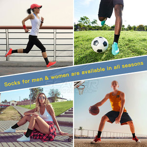 Chaussettes de sport antidérapantes de qualité supérieure en spandex/polyester, respirantes et confortables pour la remise en forme, la course à pied et les activités sportives - Product Image 3