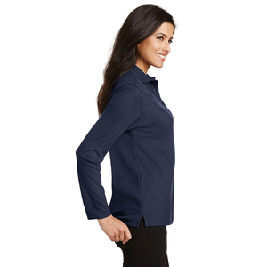 Chemises de golf et de tennis pour femmes, pull-over performant à manches longues, polos boutonnés, style décontracté, polyester, logo, travail - Product Image 6