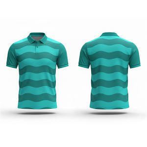 เสื้อโปโลพิมพ์ลายดิจิตอลแบบซับลิเมชั่น – เสื้อทีมพิมพ์ลายทนต่อการซีดจางสำหรับผู้ชาย ผู้หญิง และเยาวชน แห้งเร็ว ระบายอากาศได้ดี เหมาะสำหรับการเล่นกีฬา - Product Image 2