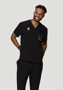Men's V Neck Medical <b>Scrub</b> Set Hospital Uniform ODM 4 Way Stretch Breathable Washable Wrinkle Resistant Nursing - Product Image 2