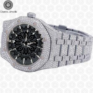 Montre Charm_Jewells en acier inoxydable, boîtier tonneau, cadran analogique 42 mm, verre saphir, mouvement à quartz, luxe, mode homme - Product Image 2