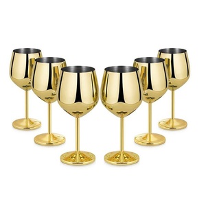 Copas de Vino Personalizadas para Fiestas y Eventos, Copas de Vino Tinto de Acero Inoxidable Irrompibles con Tallo Largo para Mantener la Bebida Fría - Product Image 2