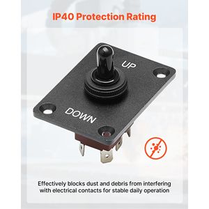 Interruttore a Levetta Momentaneo per Inversione di Polarità a 6 Pin (DC 12V/30A AC 250V/15A) - ON/OFF per Montaggio su Pannello - Product Image 5