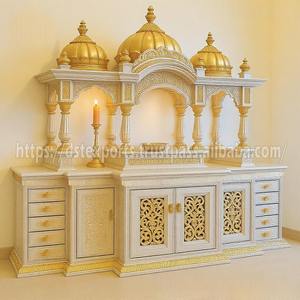 Templo Gopuram de Estilo Sureño Tradicional para Sala de Pooja, Unidades de Puja Clásicas Personalizadas de Madera de Teca Marrón, Santuario para el Hogar, Australia - Product Image 6