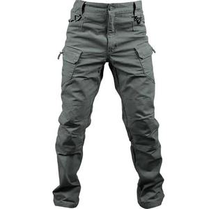 Men's <b>Black</b> Tactical Cargo Pants Canvas Material Multiple Pockets High Waist Breathable Workwear Style Spring Wear Button Fly - Product Image 4