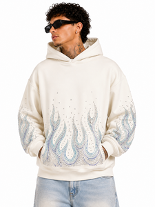 Pulls à capuche brodés en molleton 100 % coton pour l'hiver, personnalisables avec logo, vêtements streetwear, faible MOQ, fabrication en marque blanche - Product Image 6
