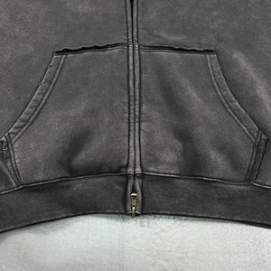 Sudaderas con Capucha para Hombre, de Alta Calidad, con Logotipo Personalizado, de Algodón Grueso, de Felpa, Tallas Grandes, Sudadera con Capucha Lavada al Ácido - Product Image 4