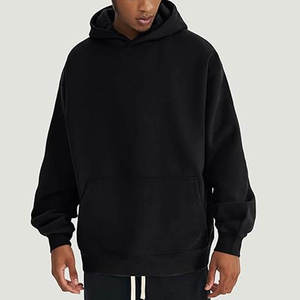 Sweat-shirts à capuche épais et vierges en molleton 100% coton pour hommes avec fermeture éclair - Product Image 2