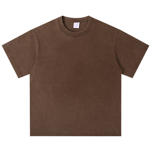 T-shirt à manches longues pour homme en coton lourd 260G, respirant, couleur unie, coupe ample, col rond, prix d'usine - Product Image 4