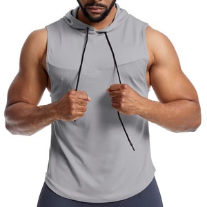 Hoodie sans manches pour homme à col en V avec 2 poches latérales, confortable, durable, extensible, avec logo personnalisé - Product Image 4